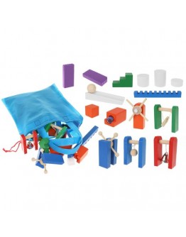 Дървено домино 360 части с торбичка